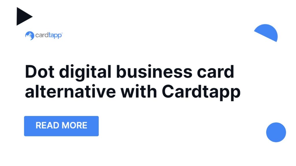 Cardtapp - Dot digital business card alternative with Cardtapp